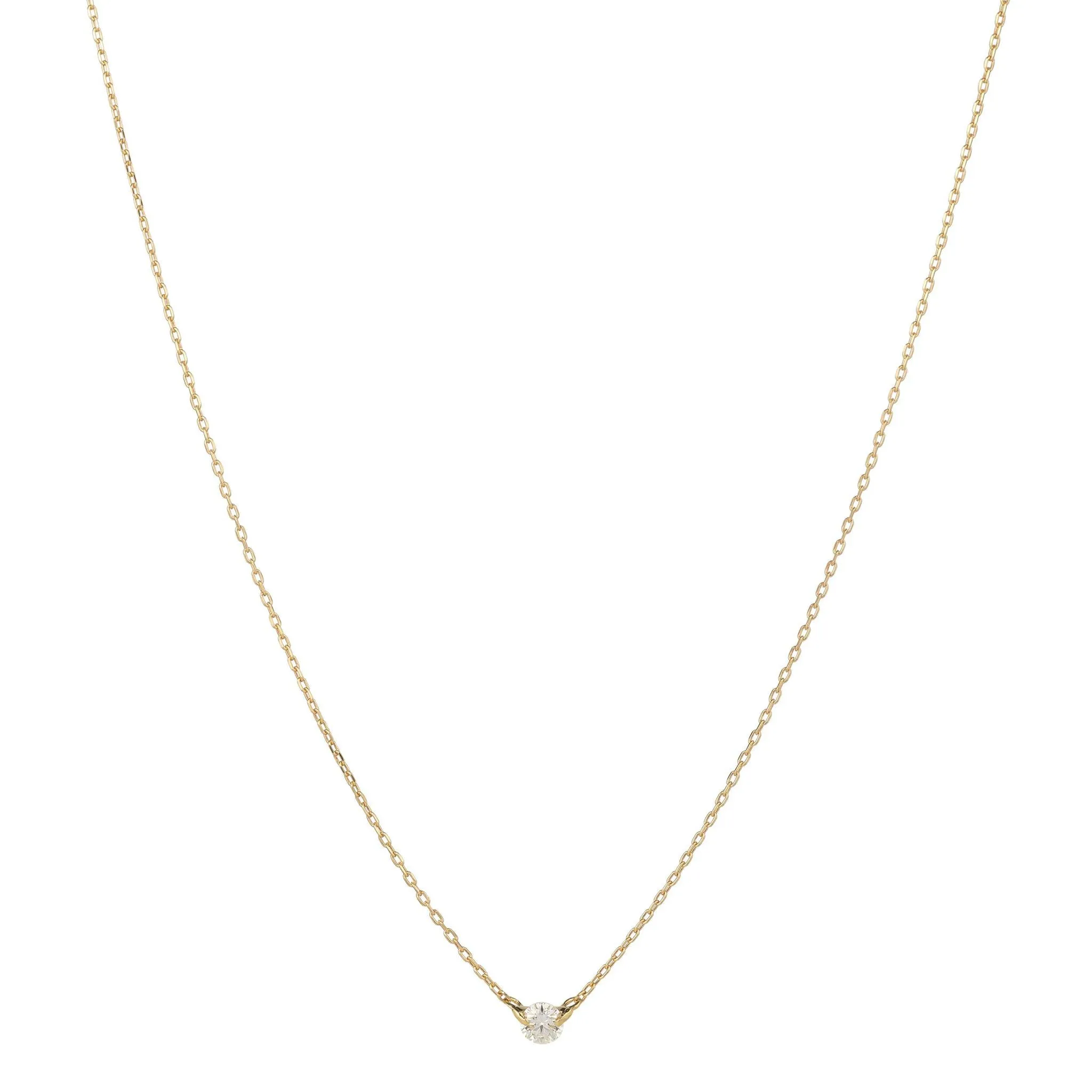 18kt Gold .10ct Natural Diamond Pendant Necklace