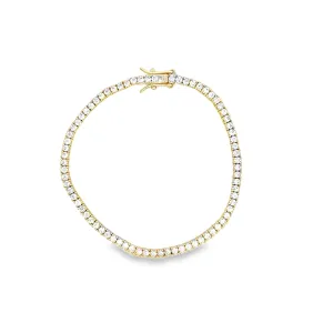 3mm Tennis Basket CZ Bracelet (H276/I429A)