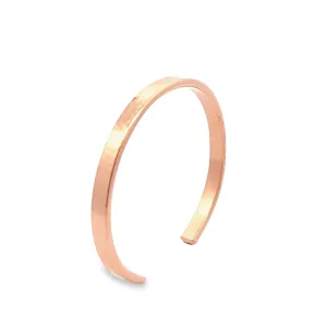 4mm Wide Hammered Copper Cuff Bracelet