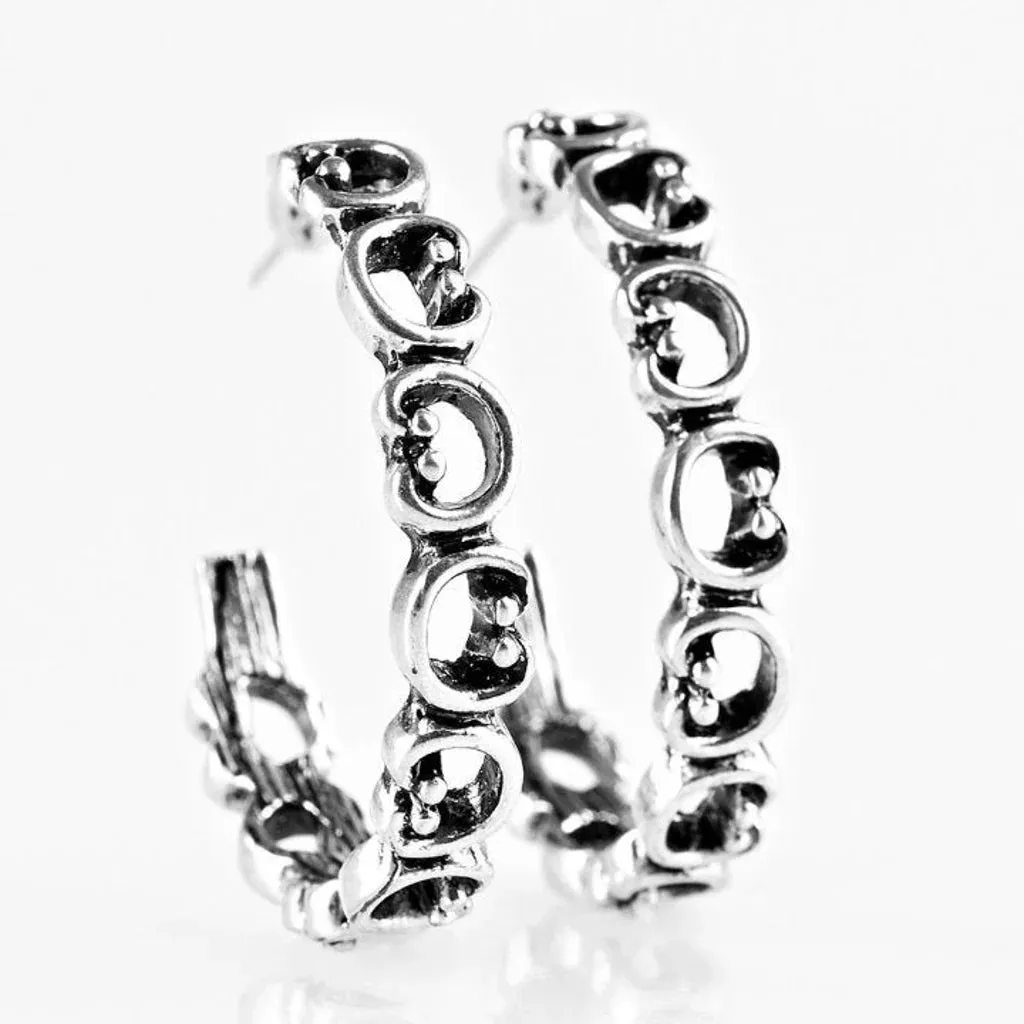 A Big Flirt Silver Hoop Earrings