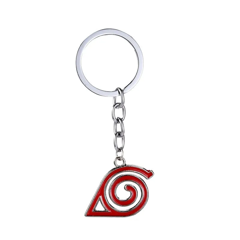 Anime Keychain Red Cloud Ninja Kunai Weapon Modle Keyring Pendant Key Chain Goth Fashion For Fans Women Men Jewelry Gift