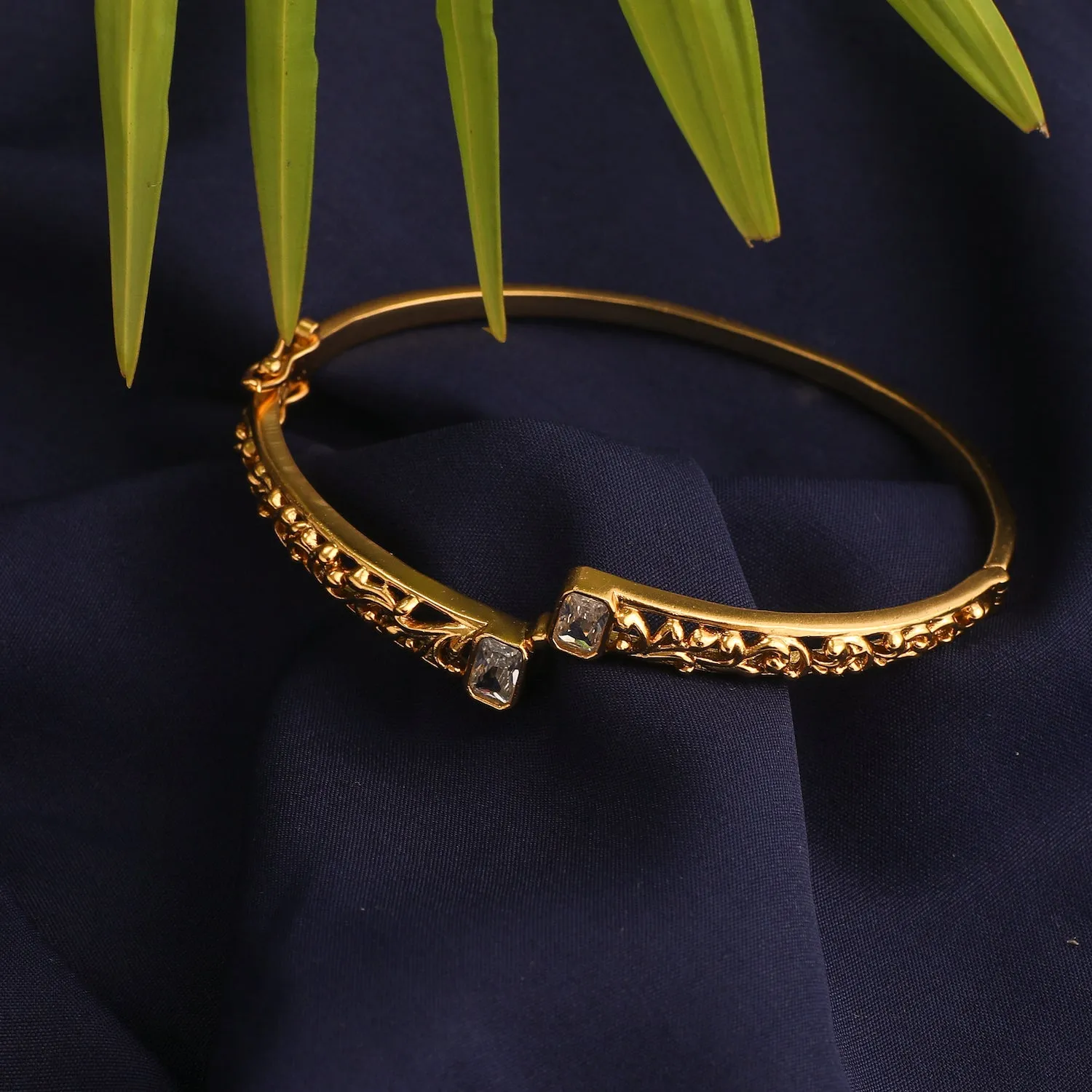 Aretha Gold Plated Tribal Bracelet