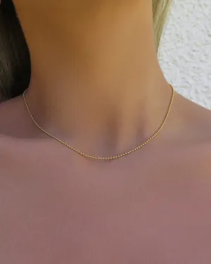 Bead Chain Necklace  - 14k Yellow Gold Fill