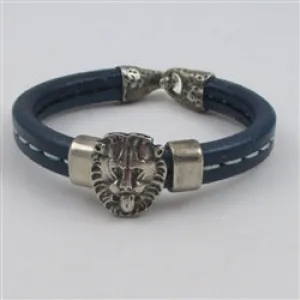 Blue Regaliz Bracelet with Lion Focus