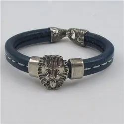 Blue Regaliz Bracelet with Lion Focus