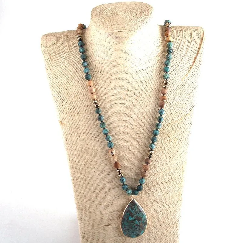 Boho Natural Stone Pendant