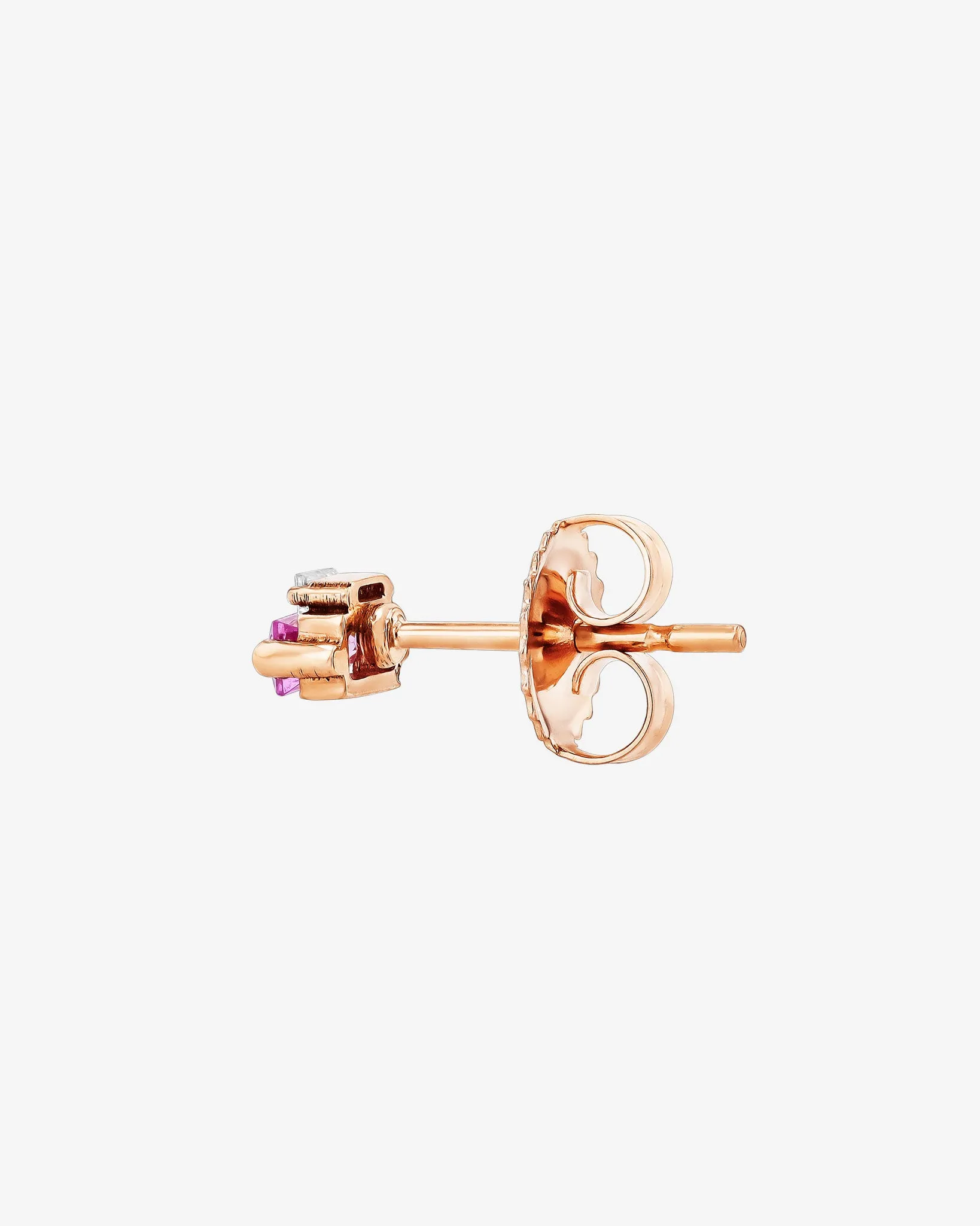 Bold Pink Sapphire Mini Studs