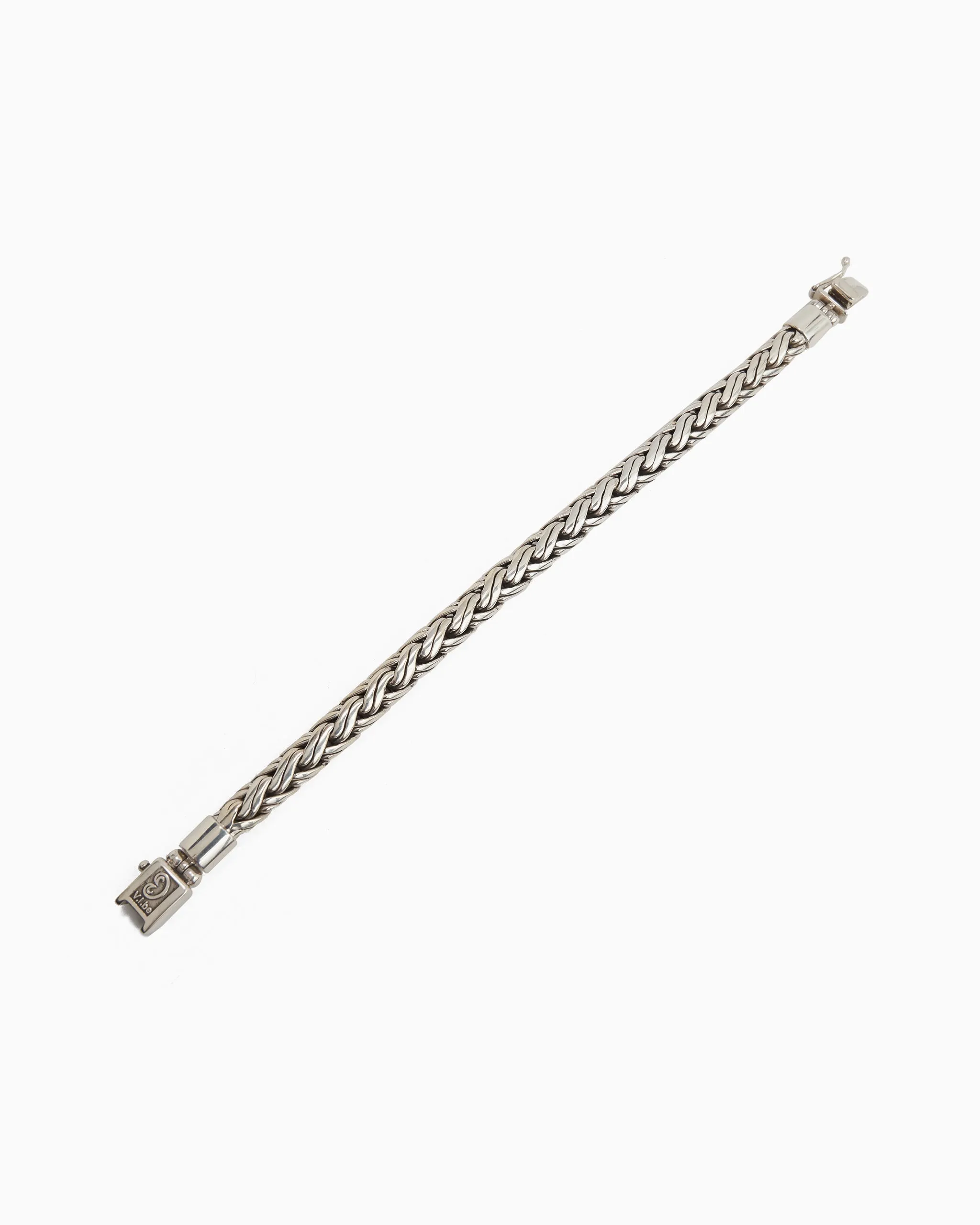 Braided Link Bracelet with Turtle Texture Clasp