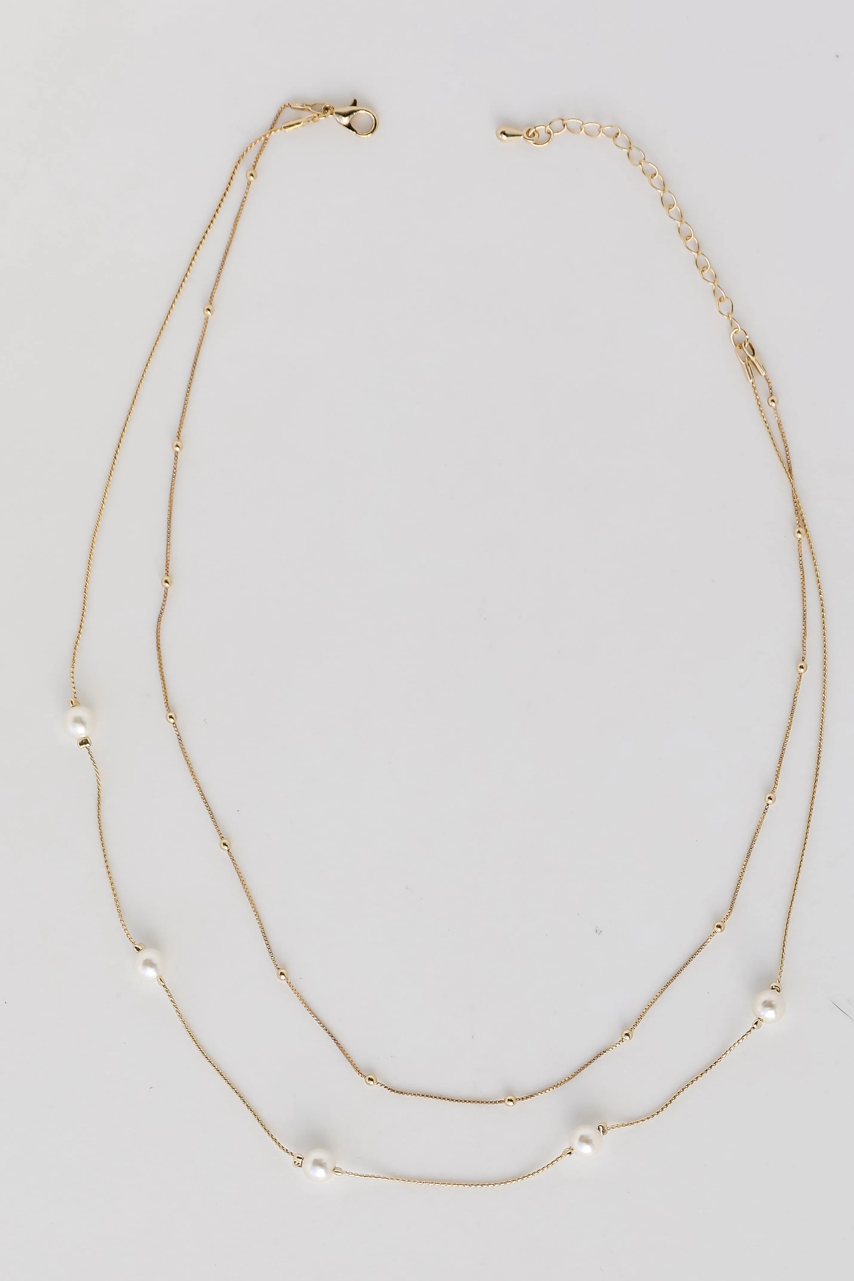 Brooke Gold Peal Layered Necklace