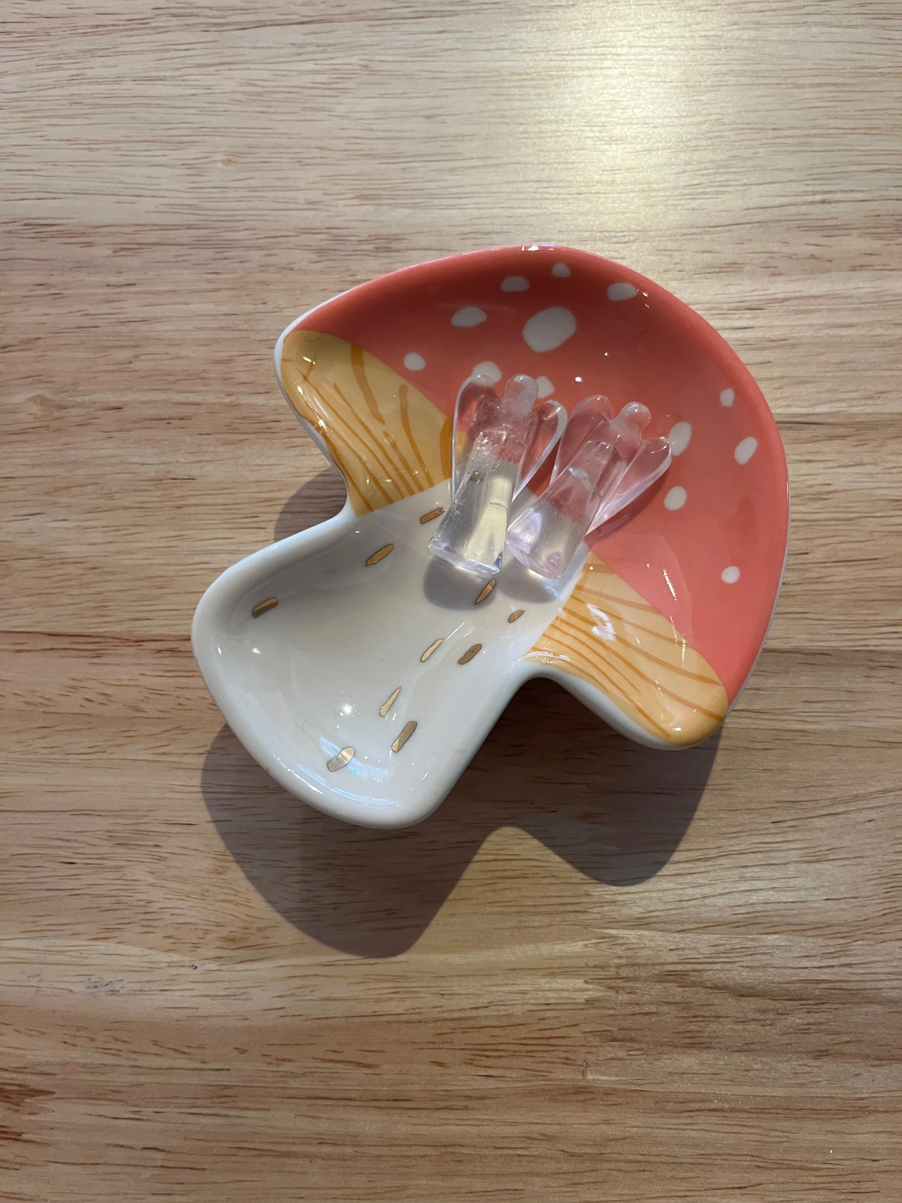 Ceramic Mushroom Trinket Dish