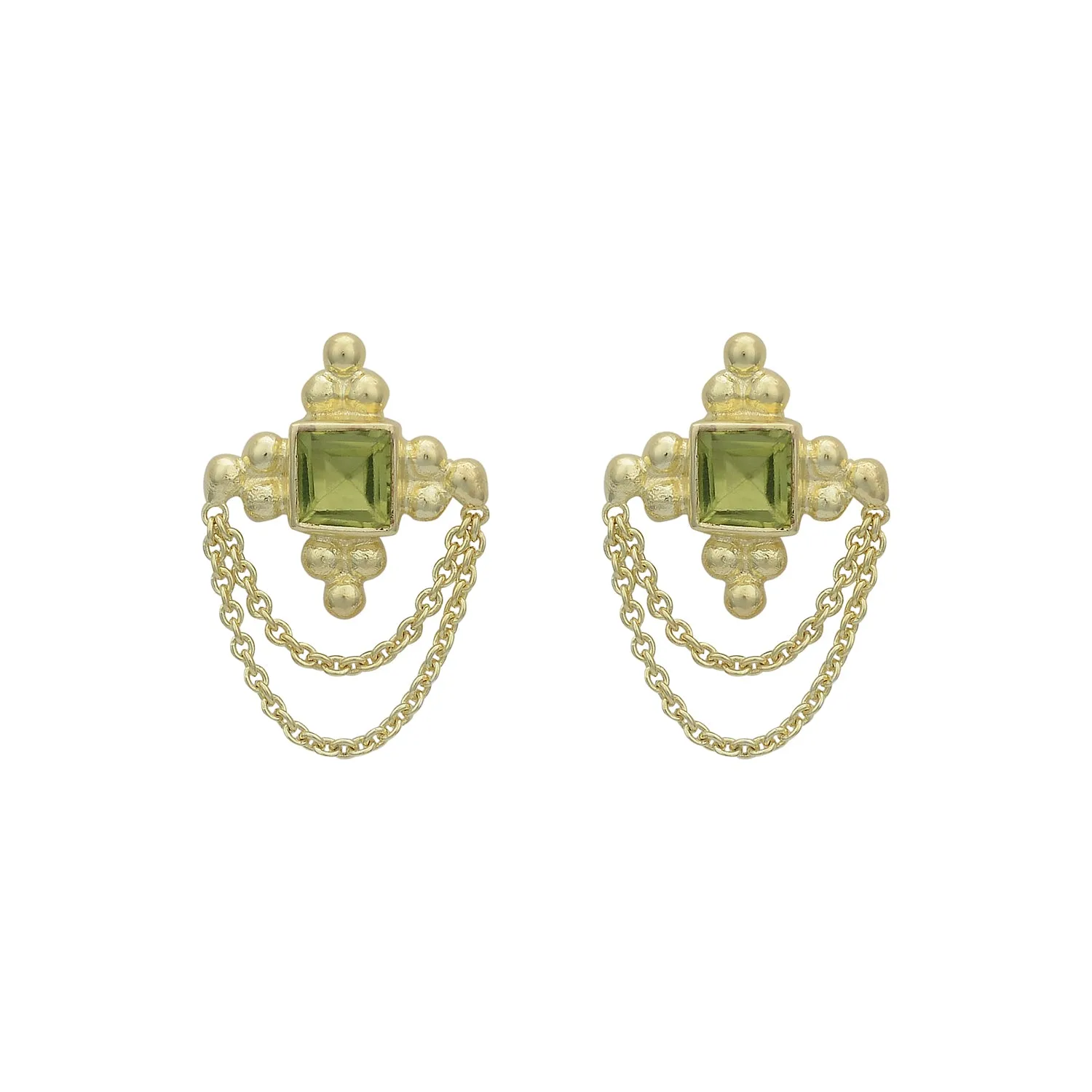 Chloe 14K Gold Peridot Earrings