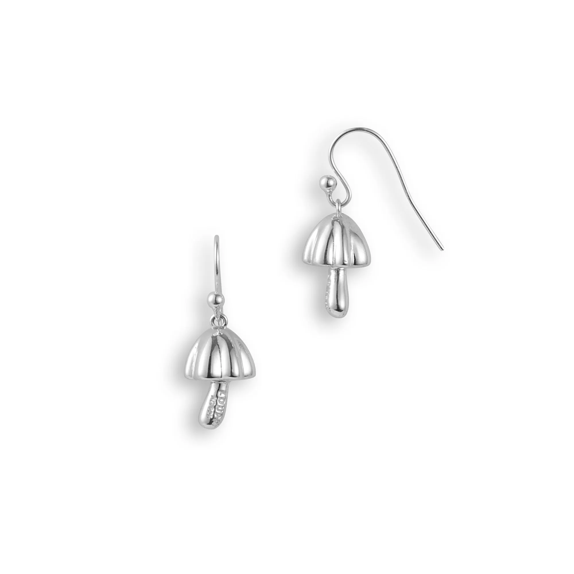 Choco Mushroom Earrings - Sterling Silver