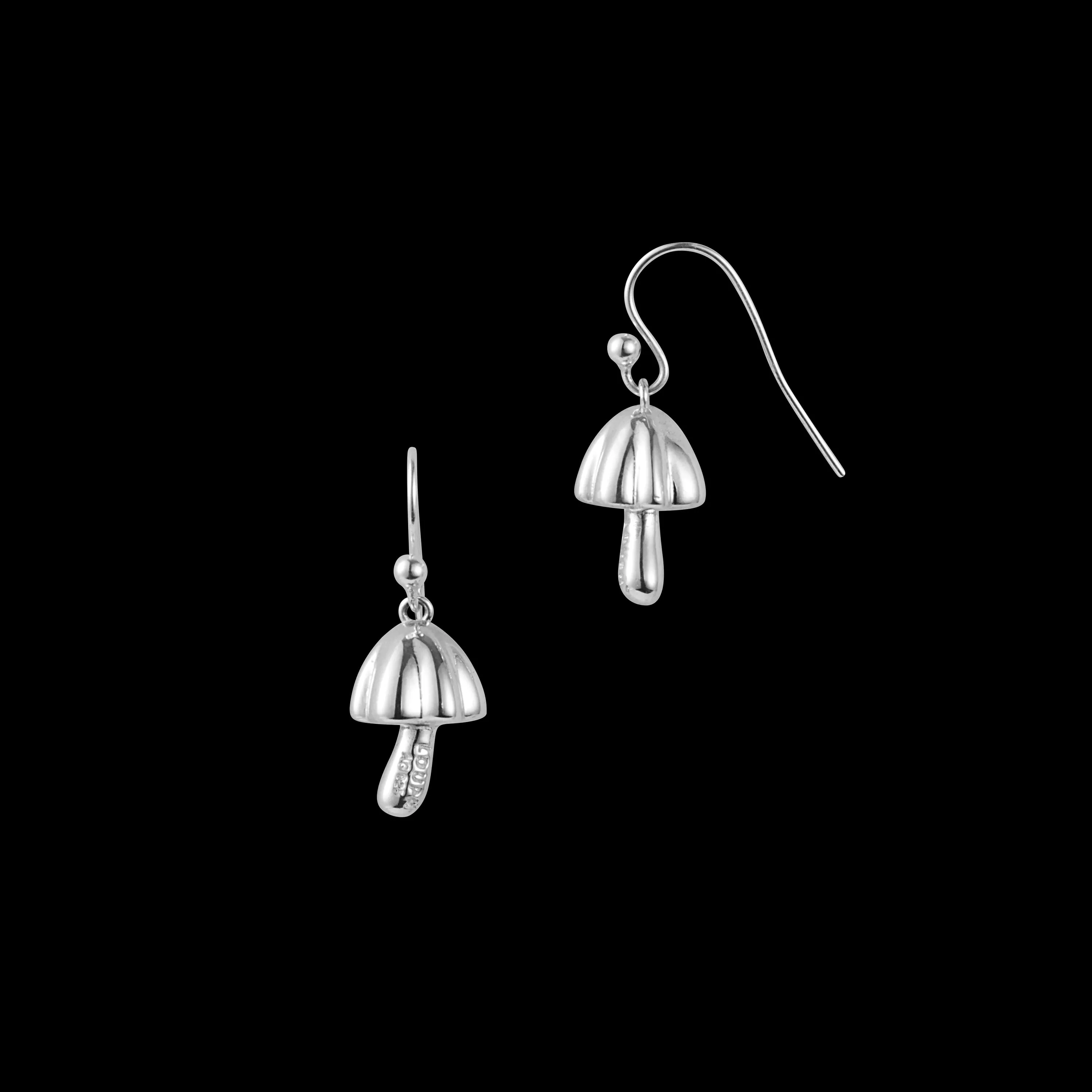 Choco Mushroom Earrings - Sterling Silver