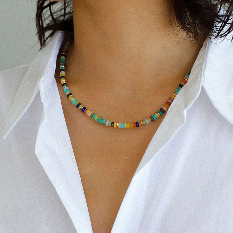 Colorful Stone Beaded Necklaces