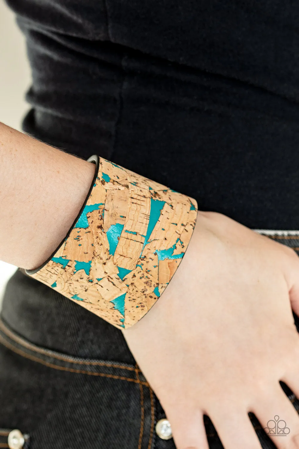 Cork Congo - Blue Paparazzi Bracelet