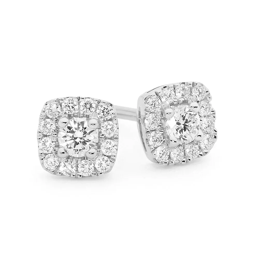 Diamond Halo Earrings