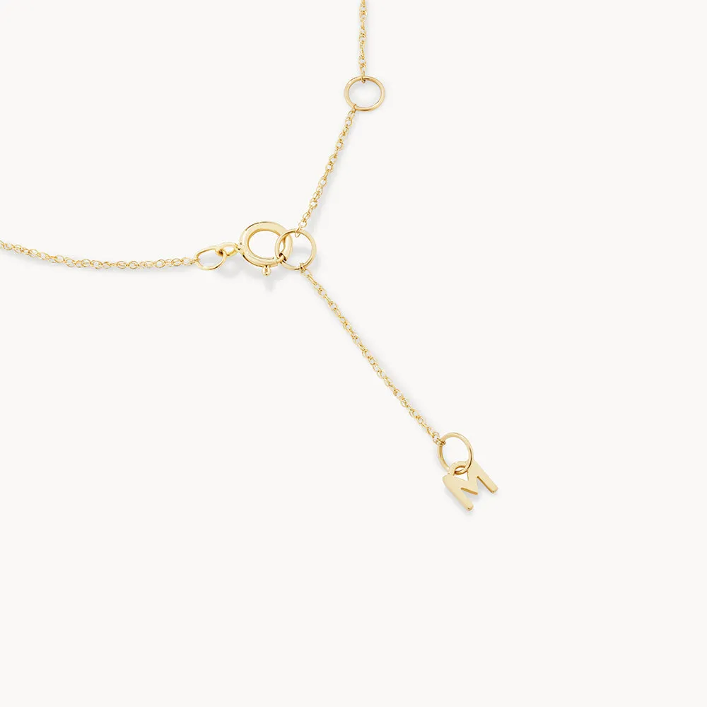 Diamond Letter L Necklace in 10k Gold