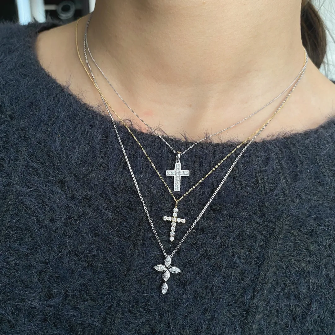 Diamond Pave Cross Necklace