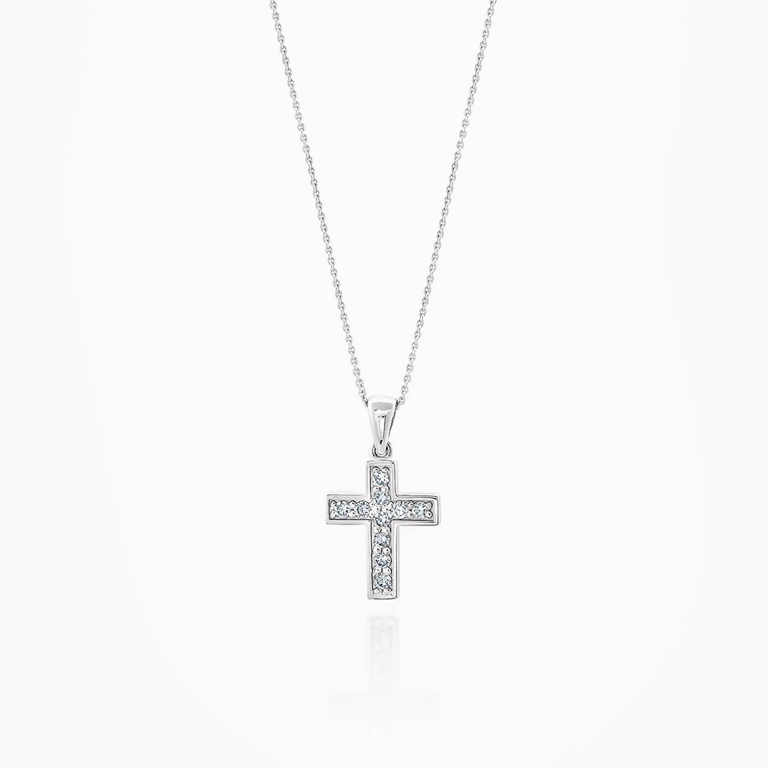 Diamond Pave Cross Necklace