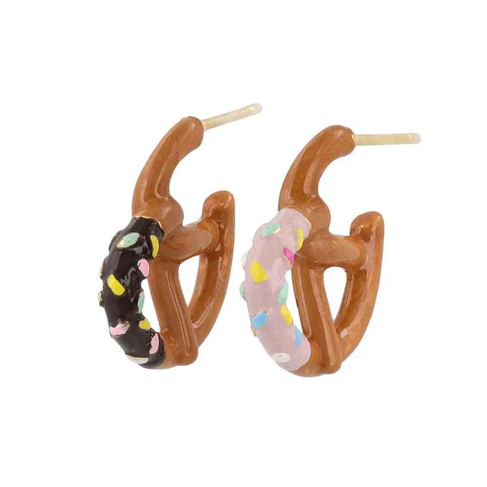 Dipped Pretzel Earrings