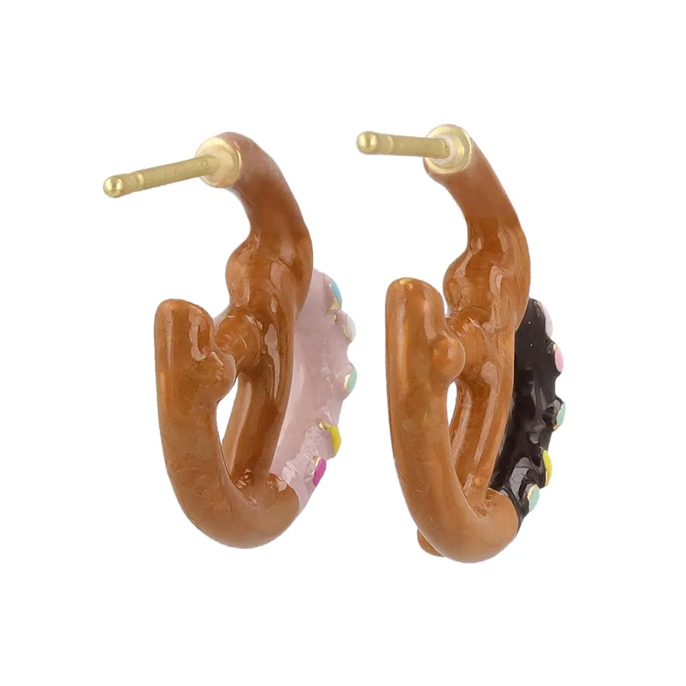 Dipped Pretzel Earrings