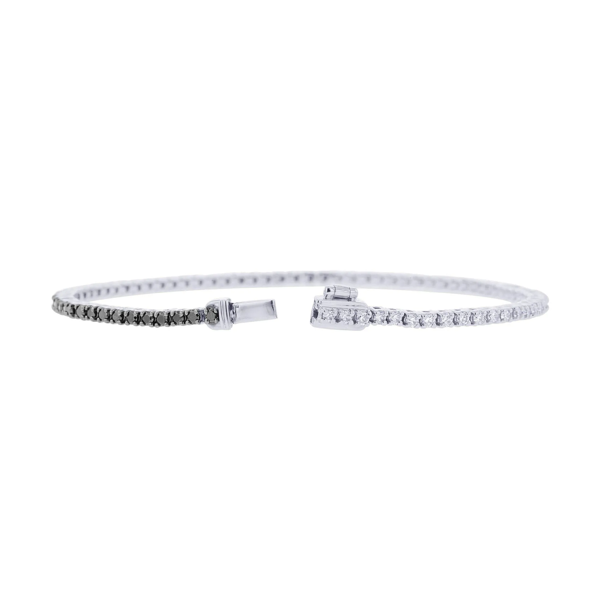 Duo Black and White Diamond Tennis Bracelet