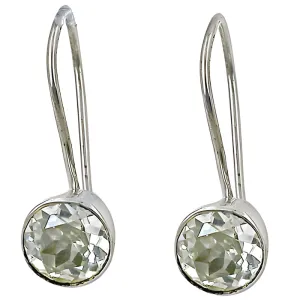 Elegant CZ Silver Gemstone Earrings - Latest Fashionable Designs