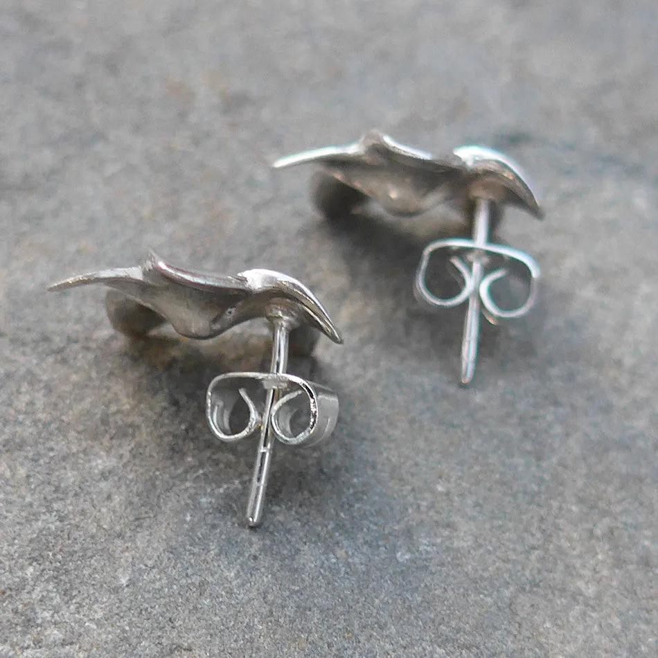 Elegant Flower Studs - Sterling Silver, Indonesia