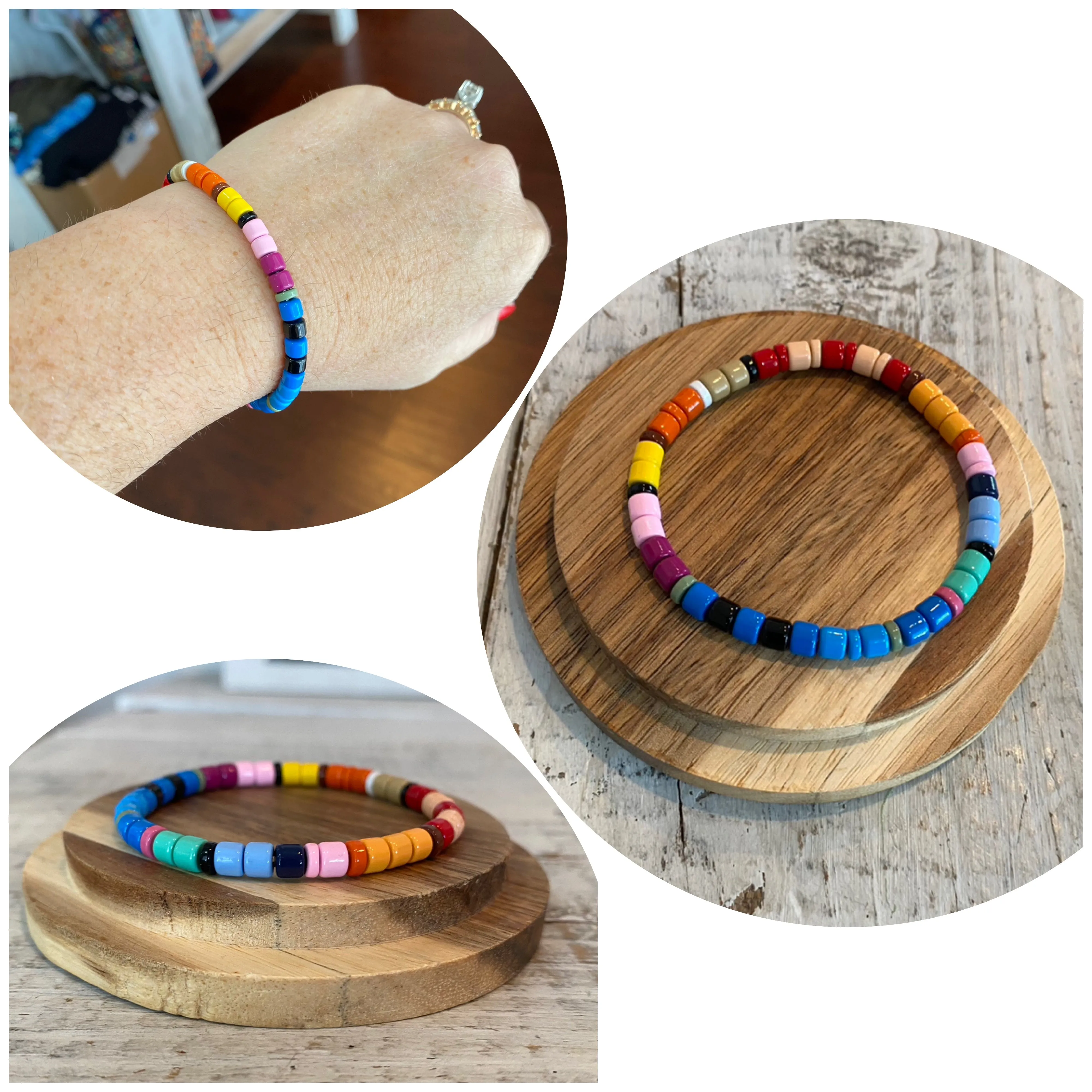 enamel multi-color bracelets (2 very unique options)