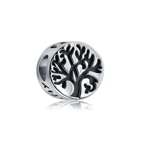 Family Tree of Life Charm Bead Oxidized Silver for European Bracelets