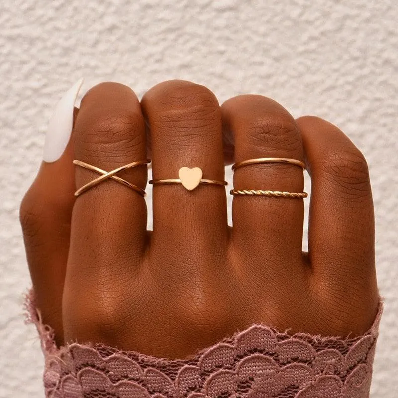 Femme Boho Matching Ring Set