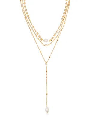 Forever Falling Pearl Lariat