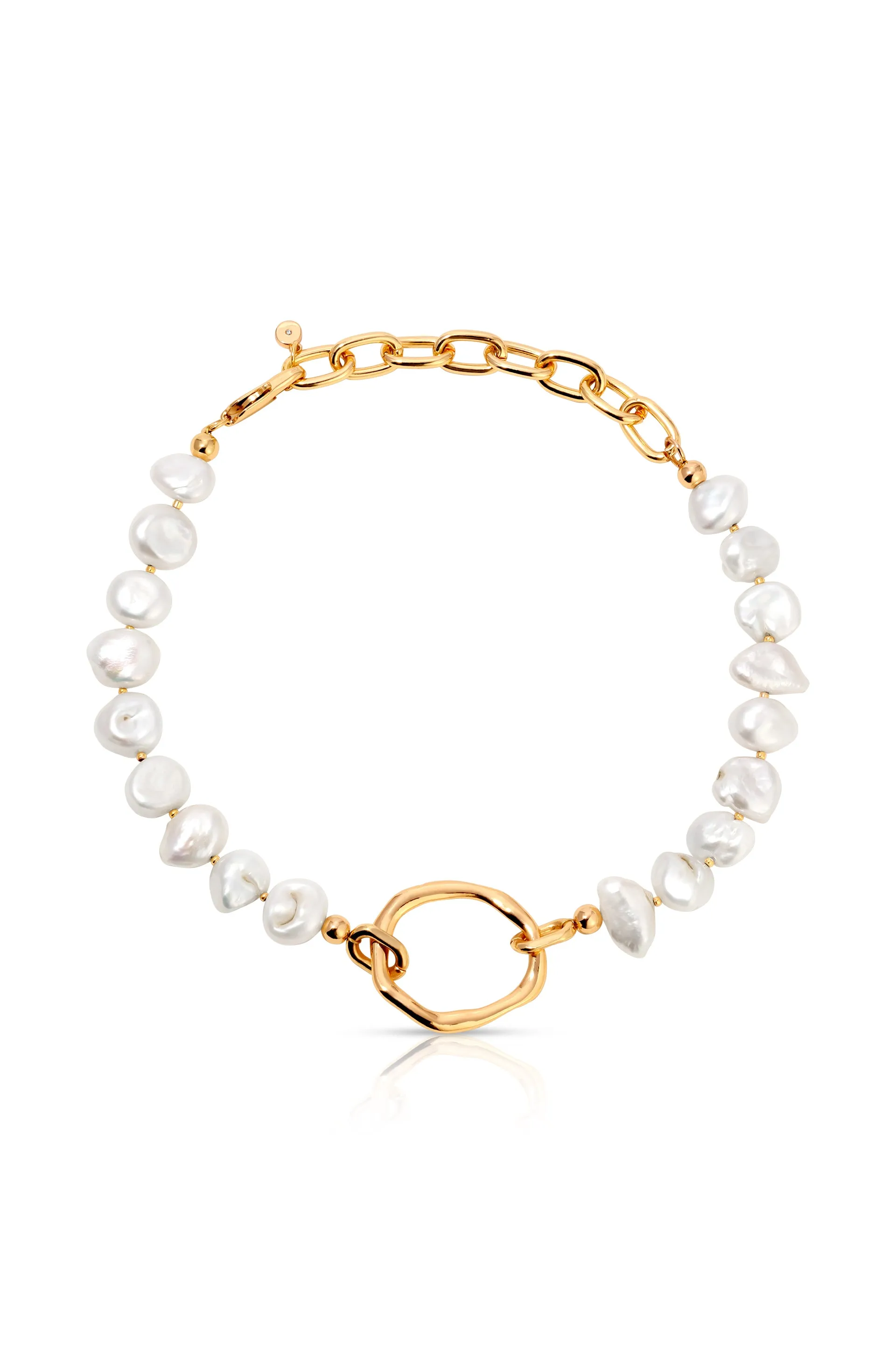 Freshwater Pearl Open Ring Choker