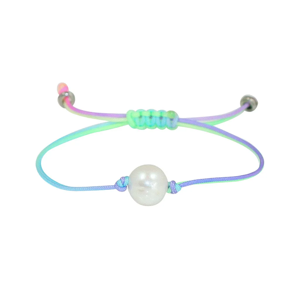 Freshwater Pearl Splash Bracelet in Rainbow