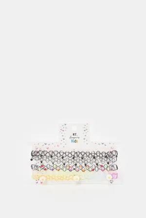 Girls Assorted Embellished Choker Set (Pack of 6)