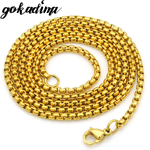 GOKADIMA women Stainless Steel Chain Men Necklace Jewelry Accessories, link chain Wholesale WN324