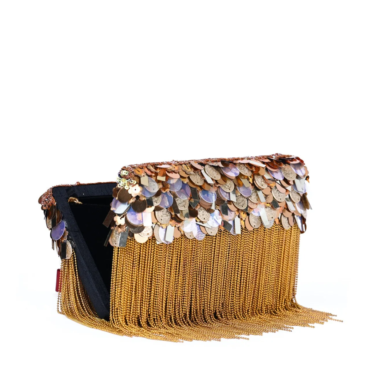 Gold Shimmy Ombre' Clutch