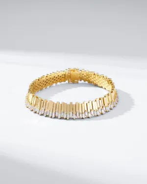 Golden Stacker Diamond Tennis Bracelet