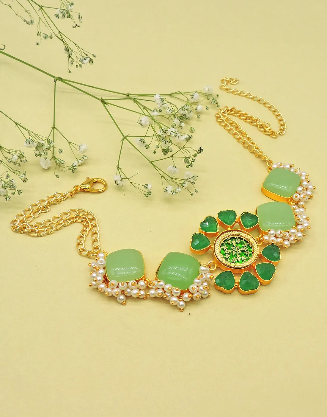 Green Flower Necklace