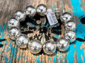 Hammered Sterling Beads Bracelet