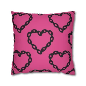 Heart with Chains Pillow Cover, Trendy Pillow Cover, College Pillow Cover