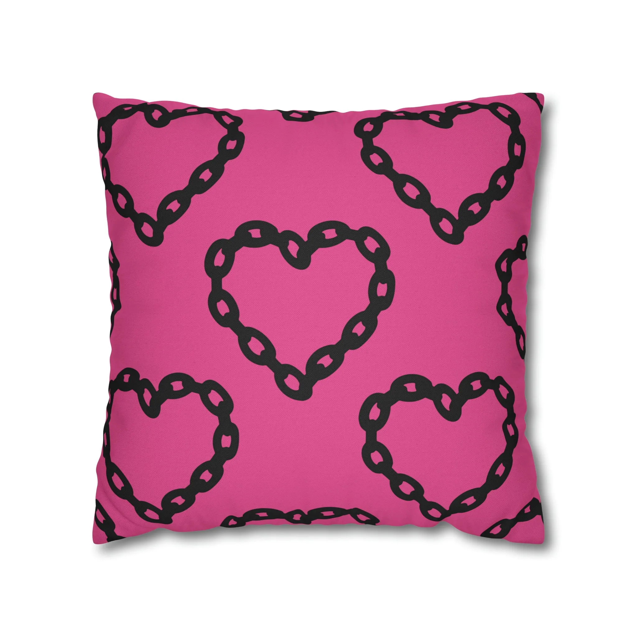 Heart with Chains Pillow Cover, Trendy Pillow Cover, College Pillow Cover