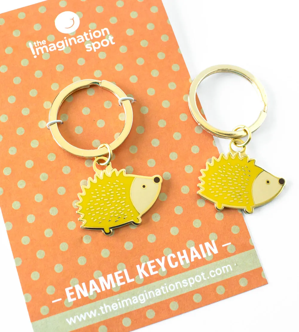 Hedgehog Keychain - Hard enamel key chain