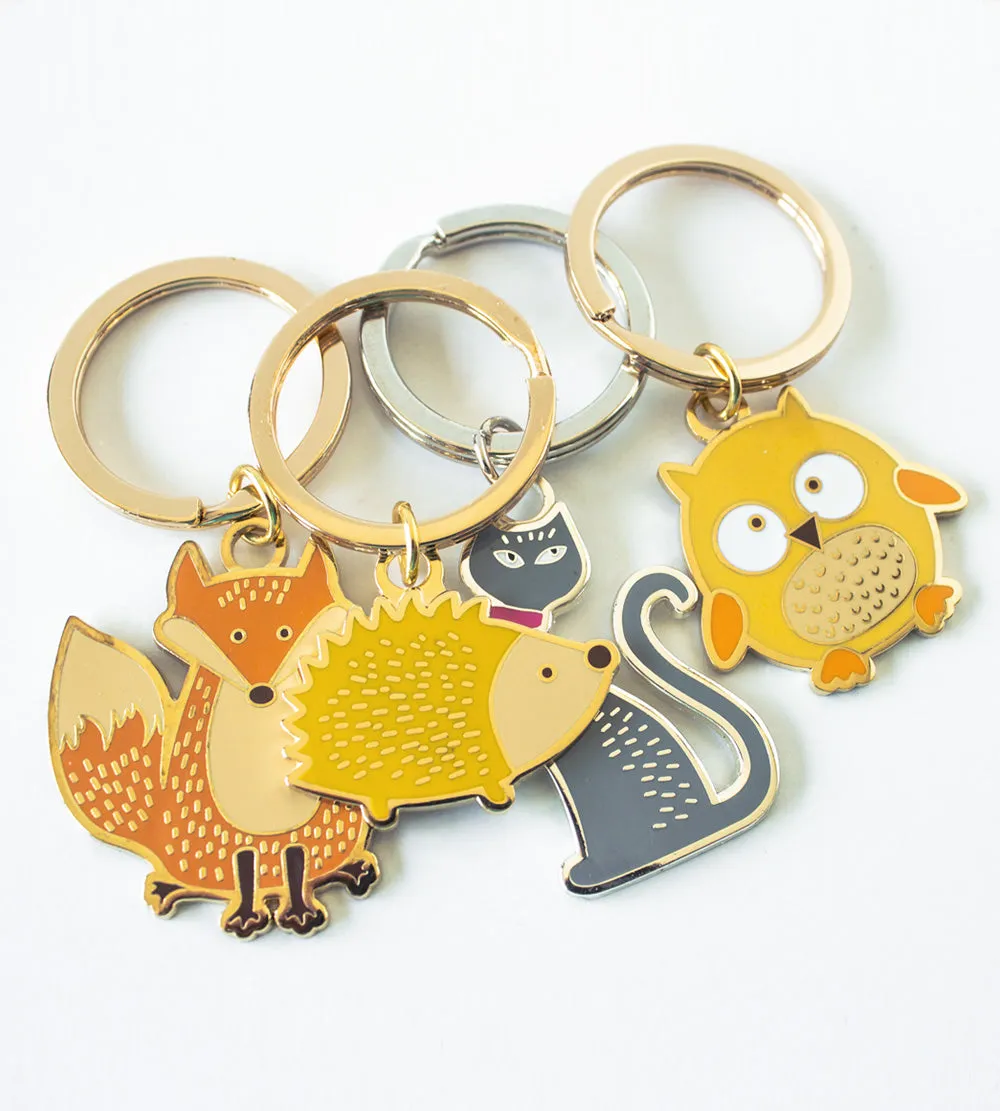 Hedgehog Keychain - Hard enamel key chain