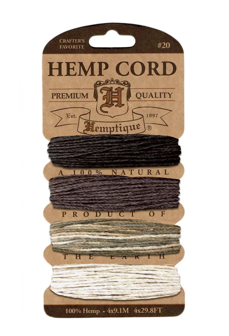 Hemptique Card Cord Set #20, Earthy