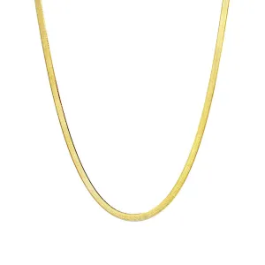 Herringbone Chain, 16" Gold