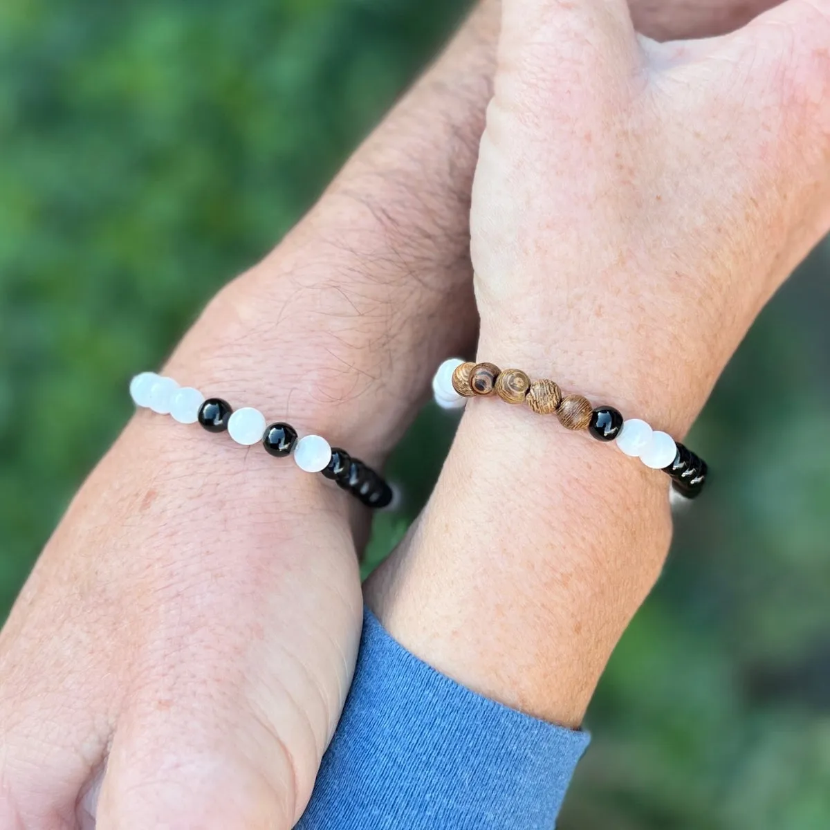 I love you Morse Code Bracelet Pair