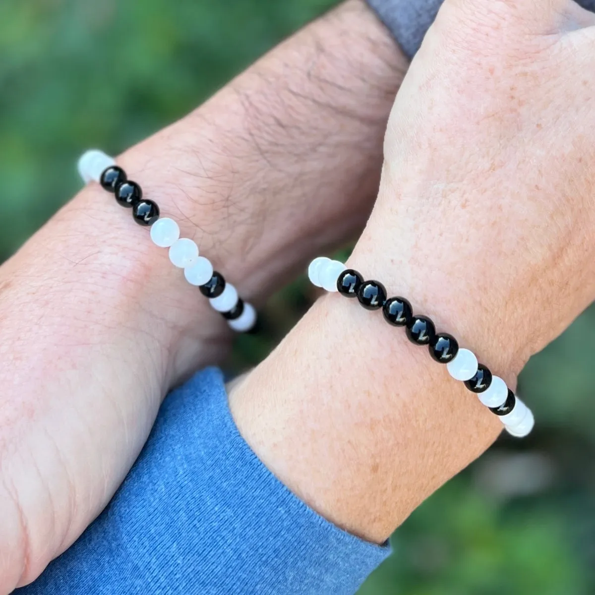 I love you Morse Code Bracelet Pair