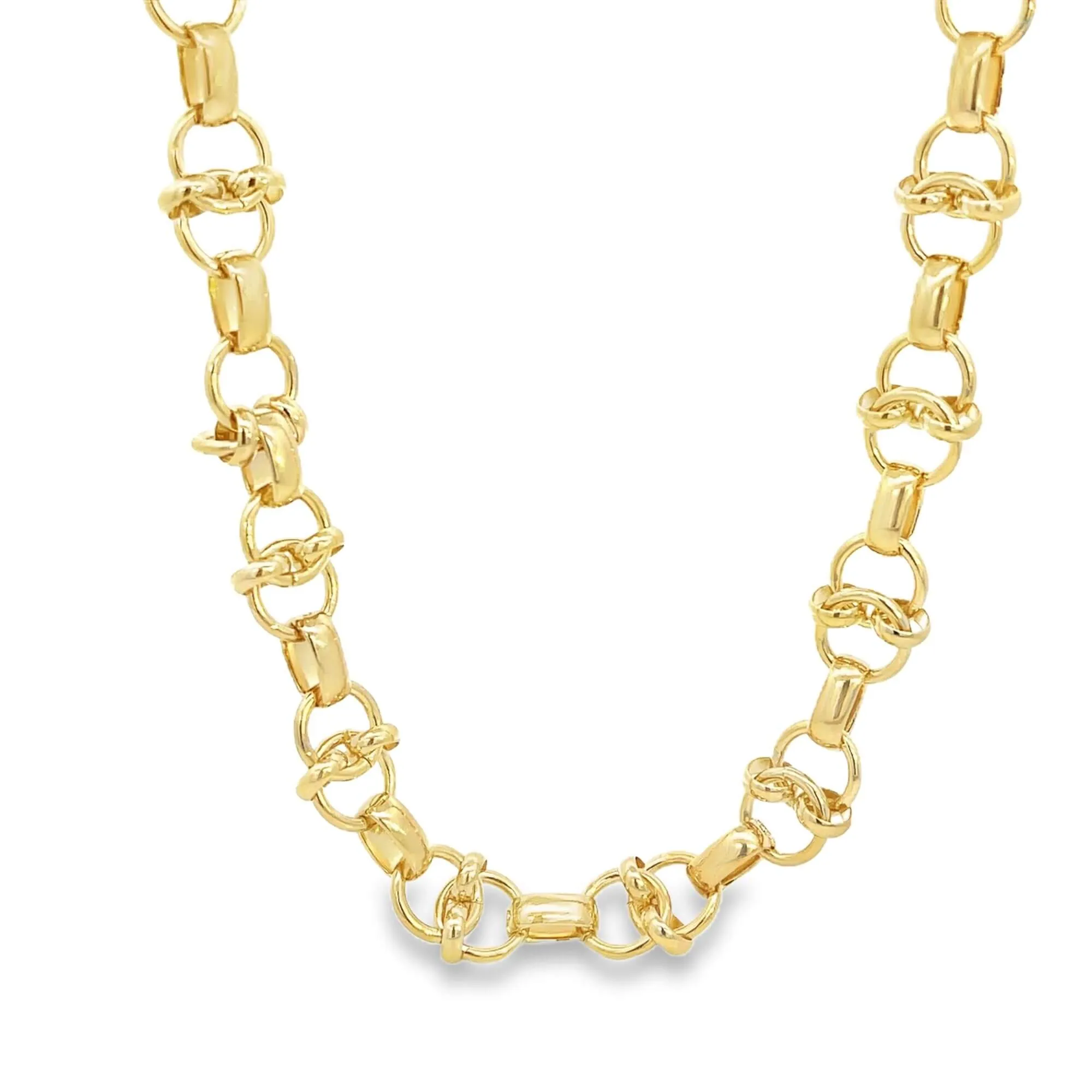 Intertwined Swirl Link Rolo Necklace (H277/I409A)