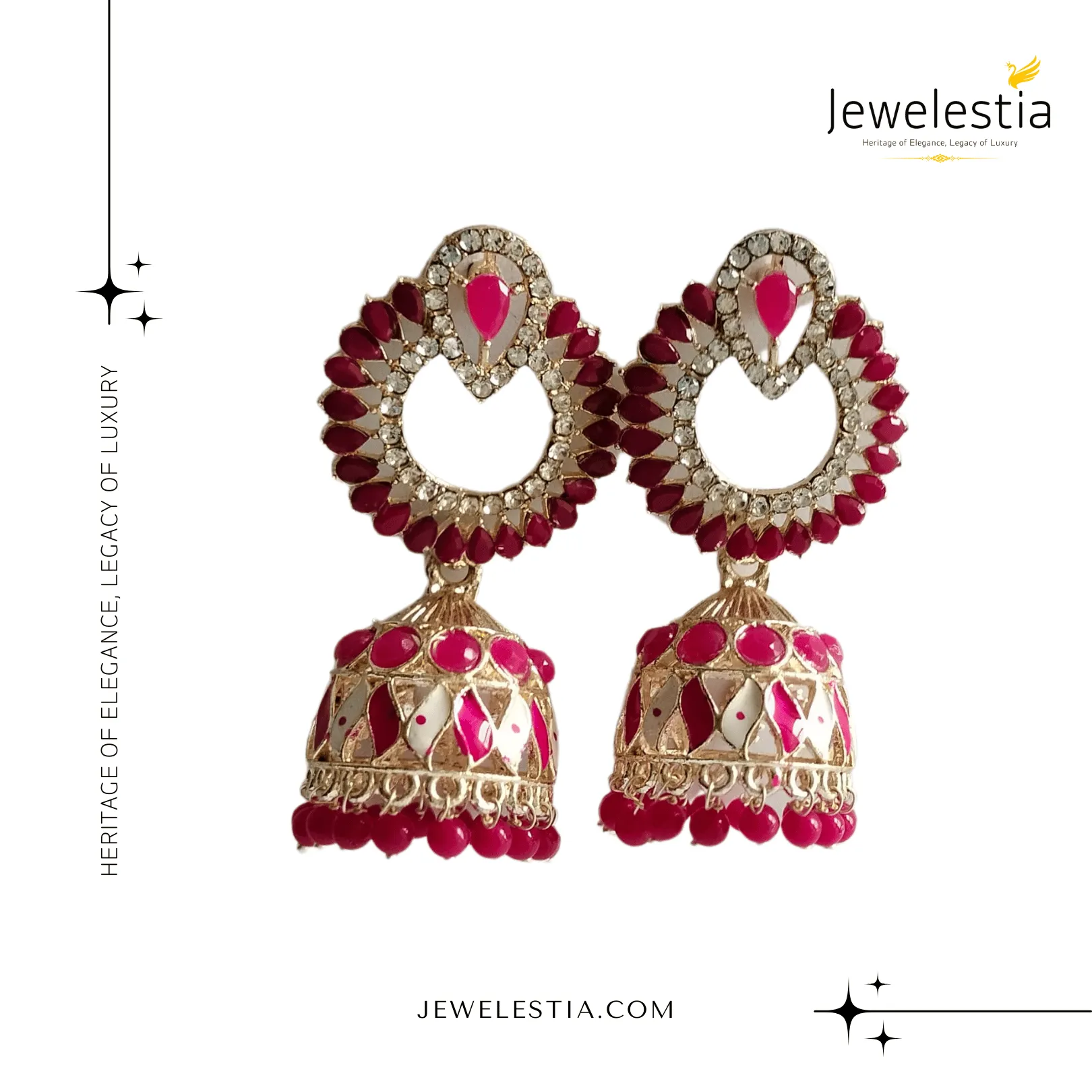 Jewelestia Royal Radiant Jhumka Earrings